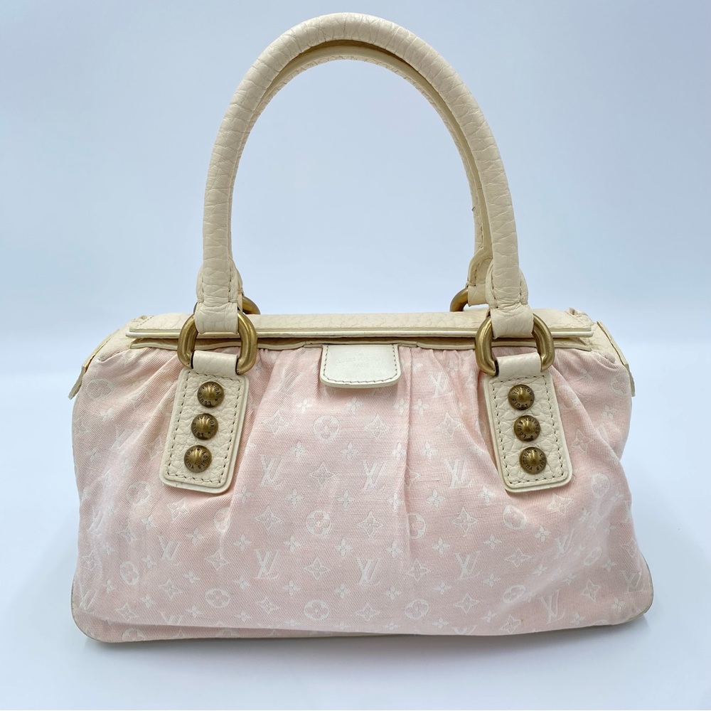 407. Louis Vuitton Monogram Rose Mini Lin Trapeze PM Speedy Boston Bag 2005
